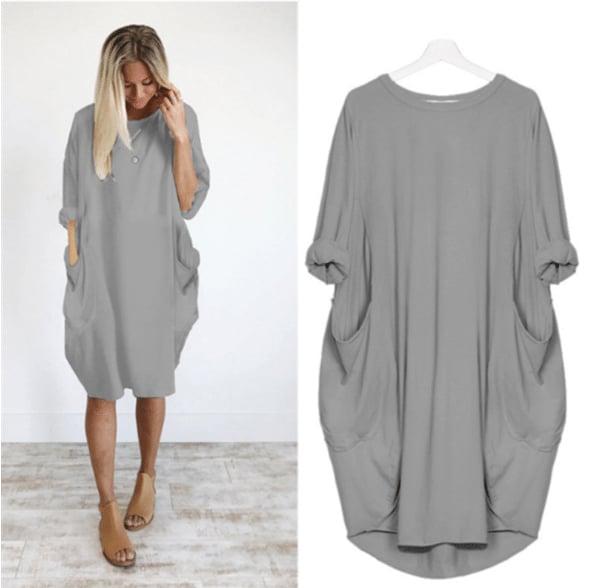 Aerith - Stylish and Comfortable Casual Women's Dress with Pockets