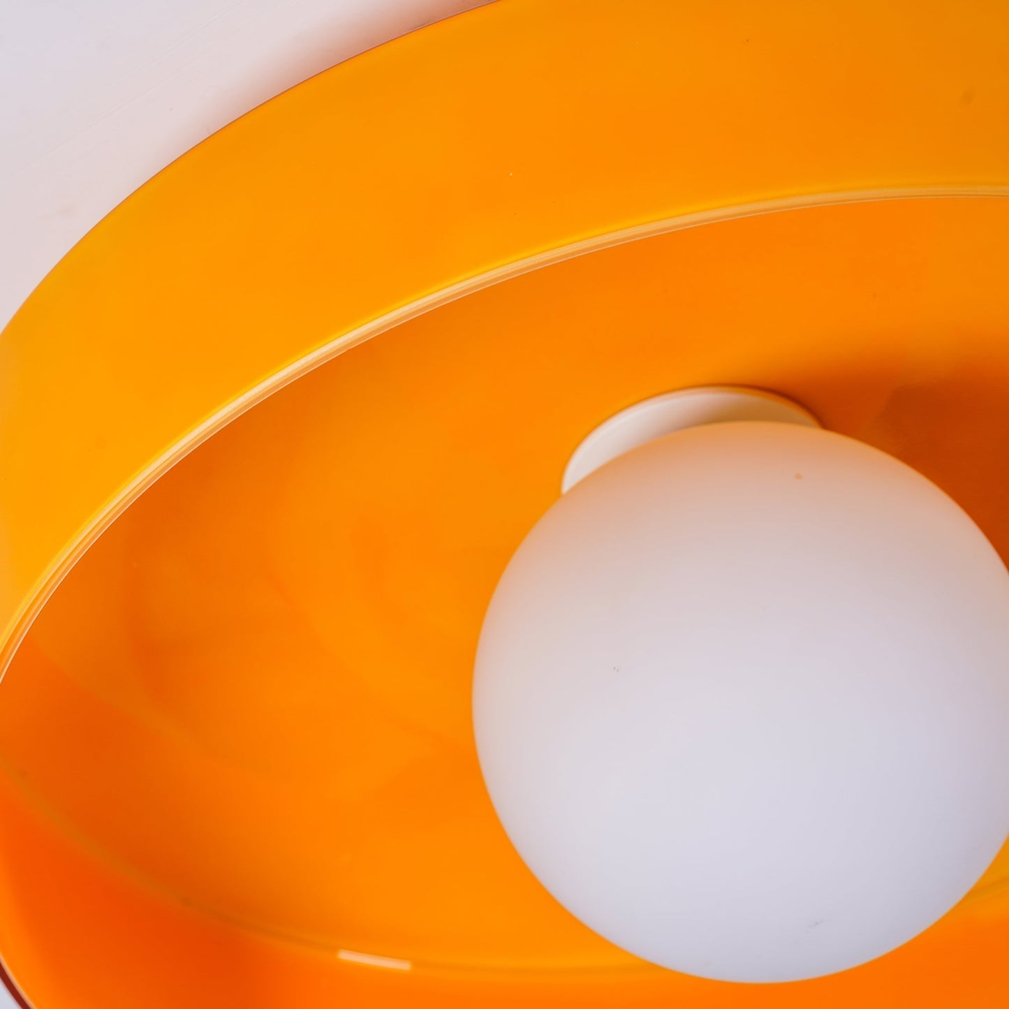 Alvarra - Modern Round Ceiling Lamp With Orange Ring And Ball