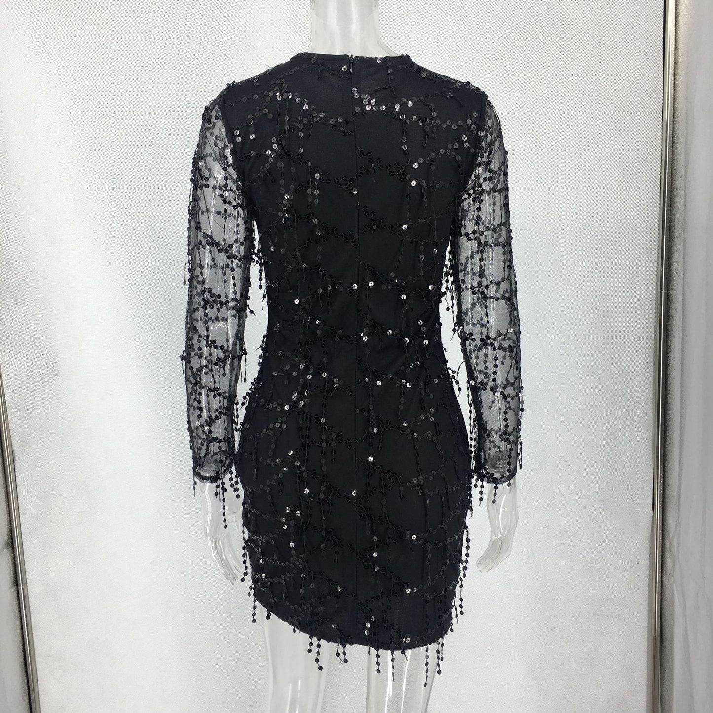 Naya - Elegant Tassel Sequin Dress for Formal Celebrations
