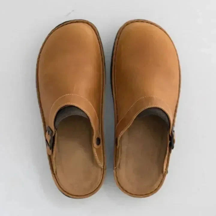 Ned - Comfortable Orthopedic Leather Mules for Men