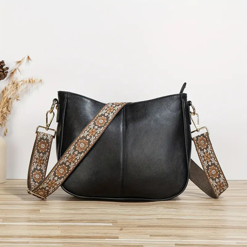 Audra - Elegant Vegan Shoulder Bag with Gold Details