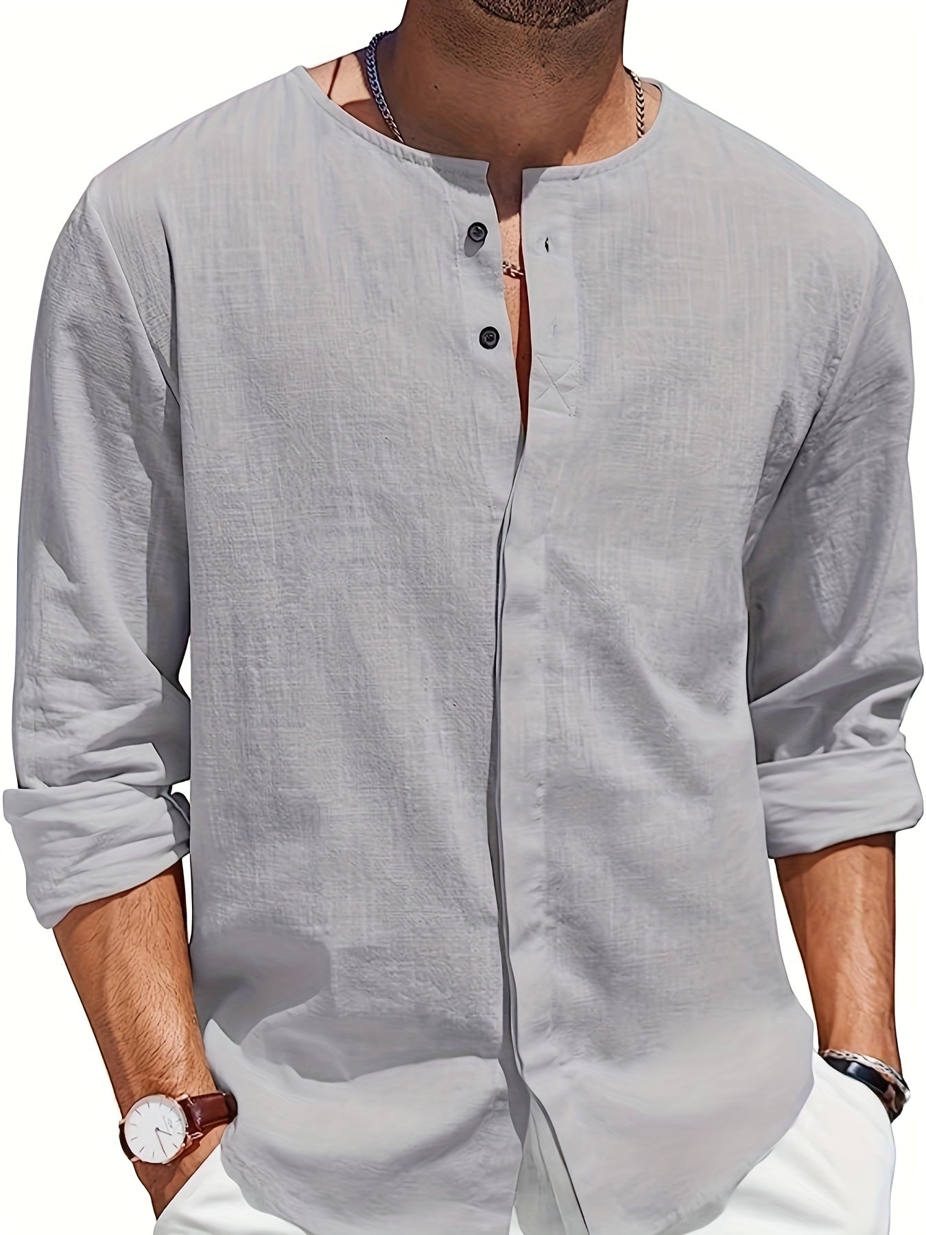 Aidan - Stylish Linen Beach Shirt for Men in Classic Colors