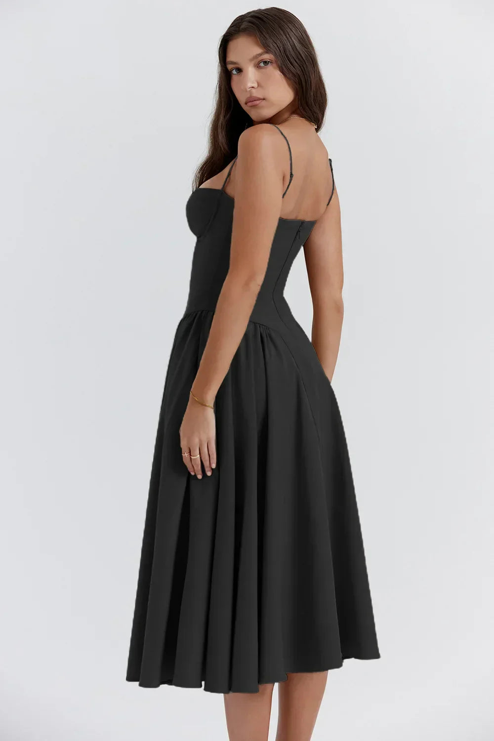 Kassidy - Stylish Women's Armless Midi Dress for Summer Outings