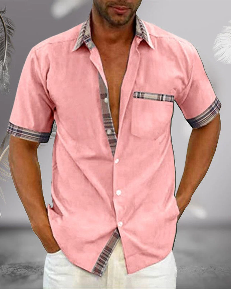Neil - Stylish Men's Short-Sleeved Shirt for Casual and Semi-Formal Wear
