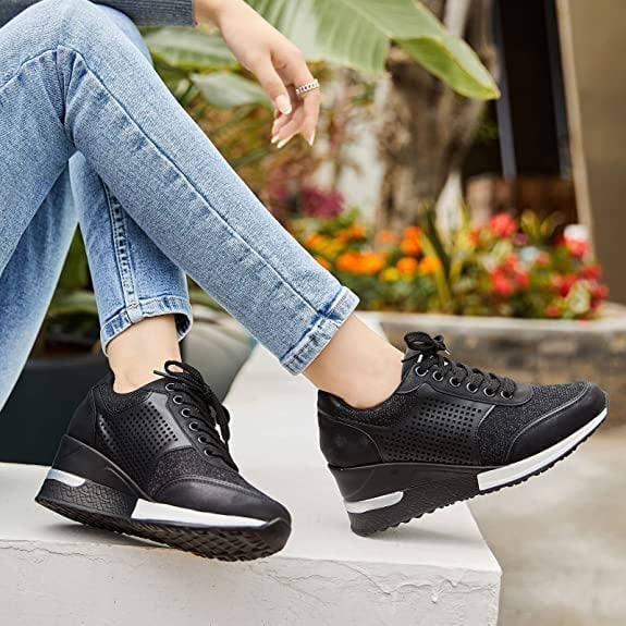 Atalanta - Stylish High-Heel Wedge Sneakers for Trendy Comfort