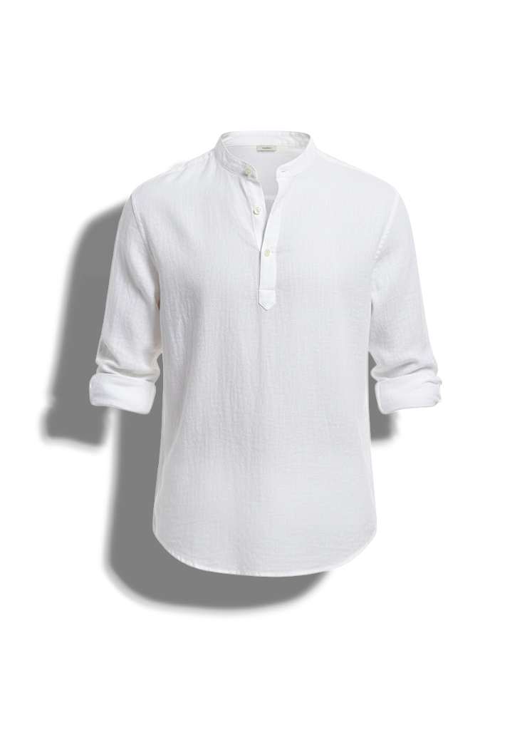 Nerys - Classic Long-Sleeved Linen Shirt for Men with Modern Comfort