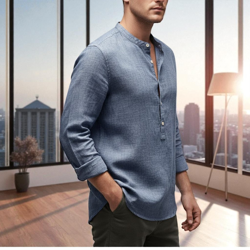 Viktor - Stylish Men's Linen Shirt for Casual and Professional Wear