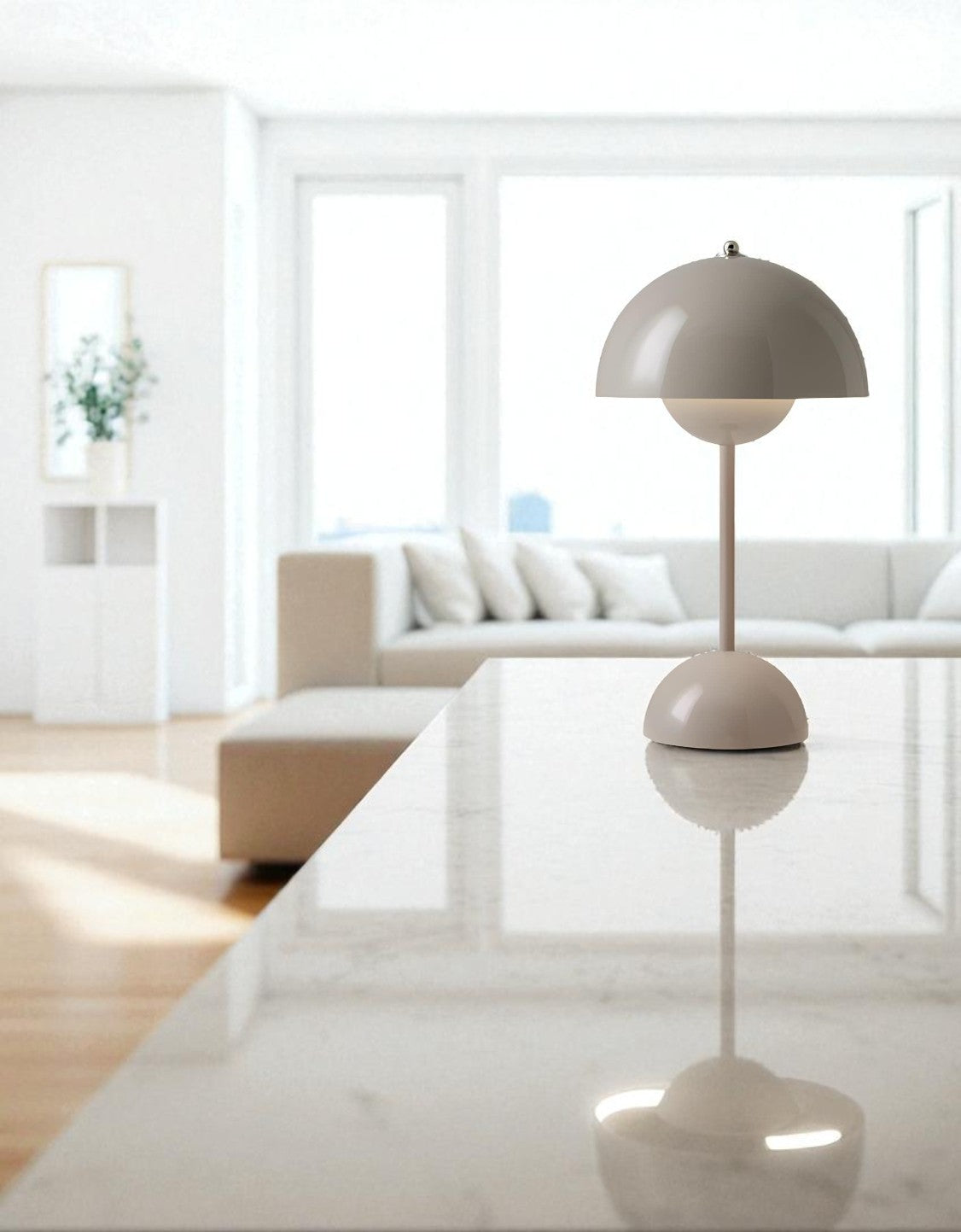 Lumora – Luxe Mushroom Table Lamp with Dimmer