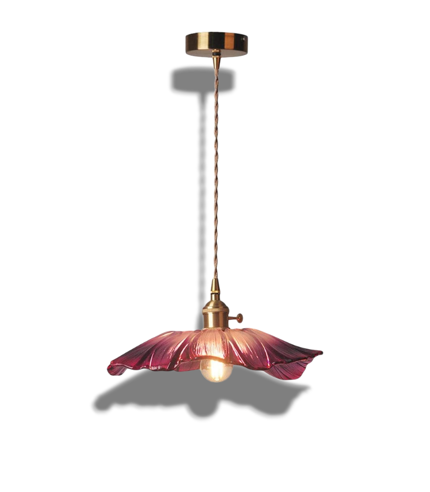 Floraya – Pendant Light with Floral Glass Shade