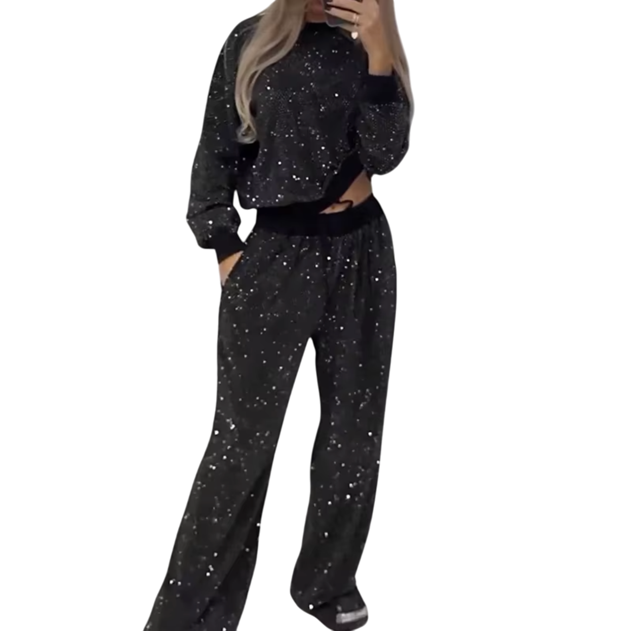 Sorsha - Elegant Sequin Sweater and Pants Set for a Chic Look