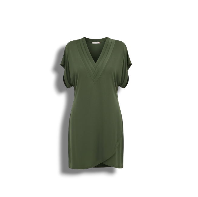 Valerie - Premium V-neck Ruched Dress for Elegant Occasions