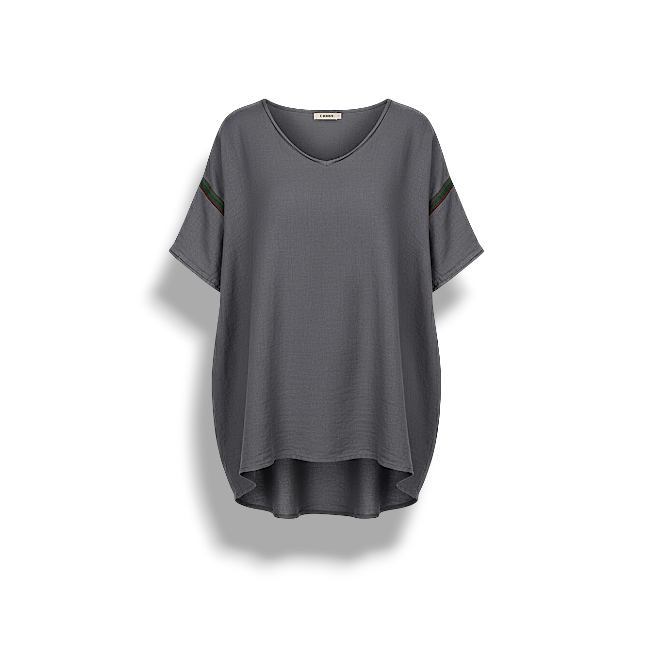 Beatrice - Comfortable Loose Blouse for Women with V-neck and Short Sleeves