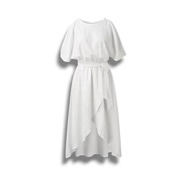 Madonna - Elegant Dress with Fashionable Shoulder Cutouts