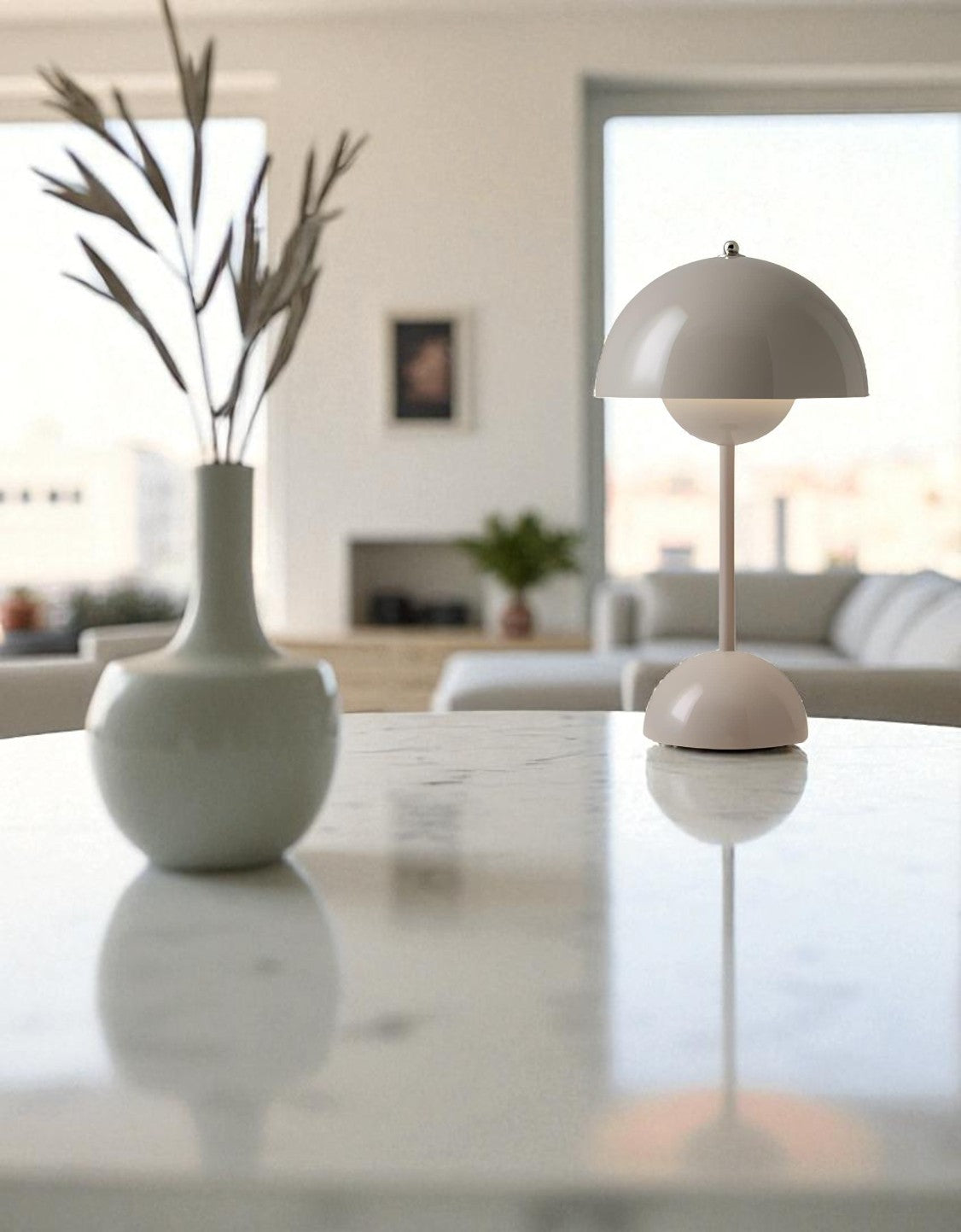 Lumora – Luxe Mushroom Table Lamp with Dimmer