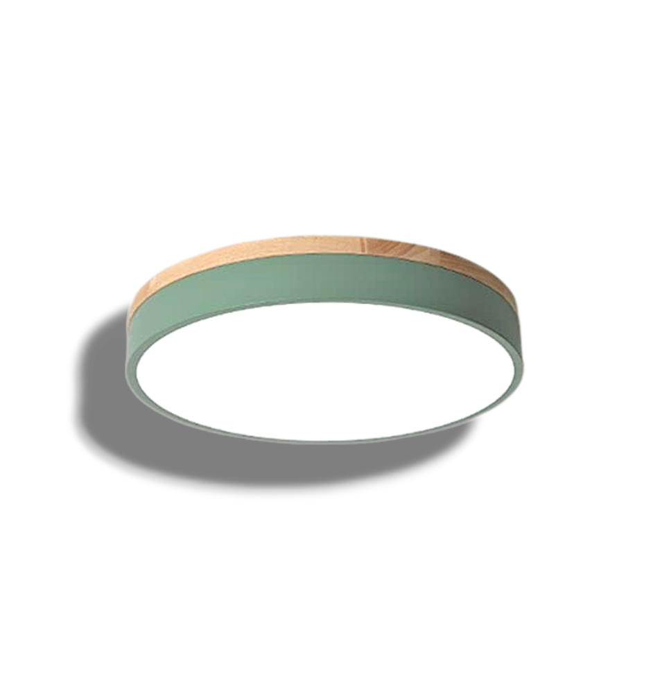 Sheetara - Scandi Natural Ceiling Light With Wood Ring LED