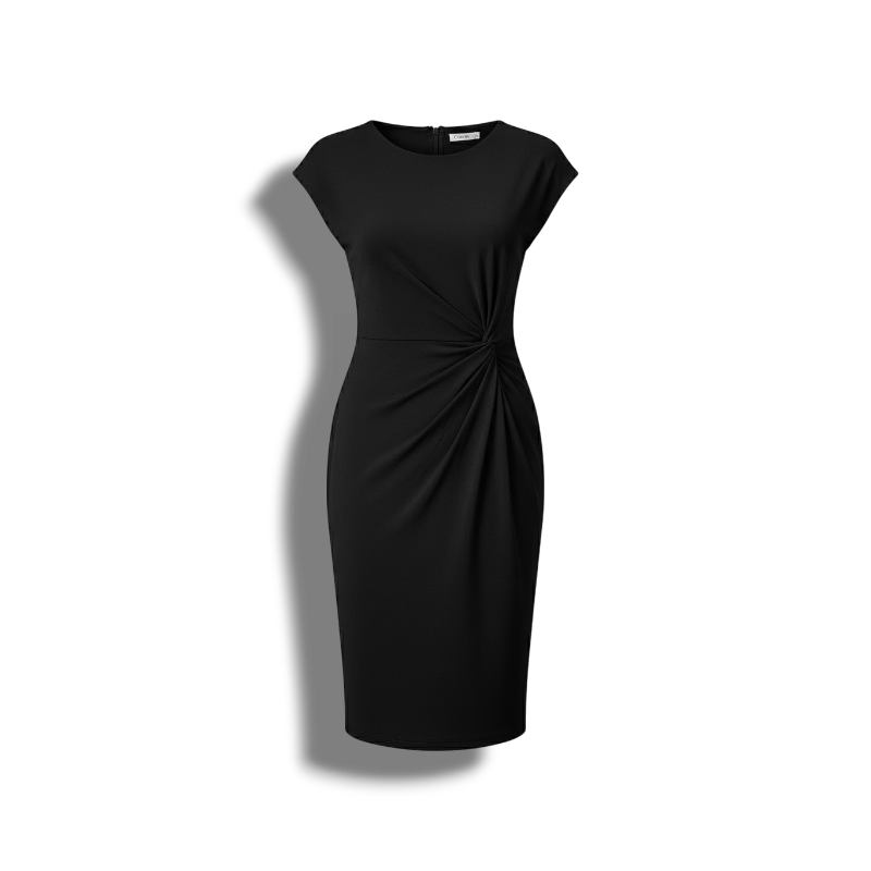 Tiffany - Elegant Women's Ruched Bodycon Dress with Short Sleeves