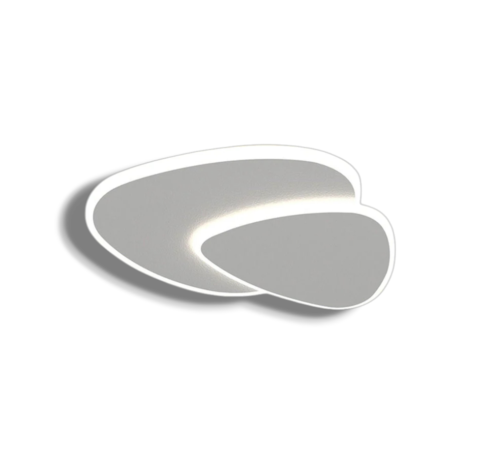 Gardenra - LunaGlow LED Ceiling Light White Metal Acrylic Bedroom