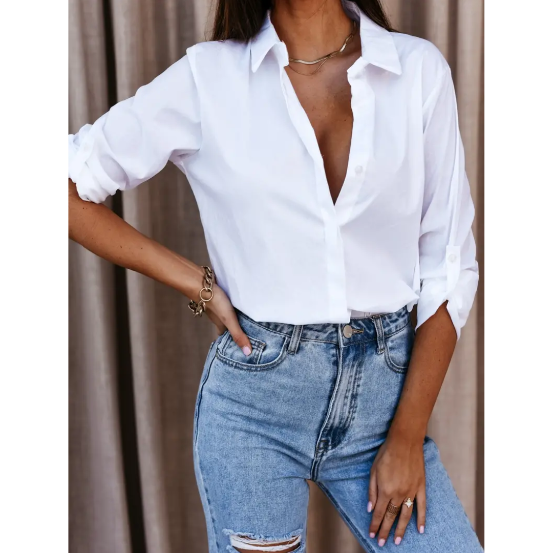 Bernice - Elegant Women's Blouse with Long Sleeves and Chic Design