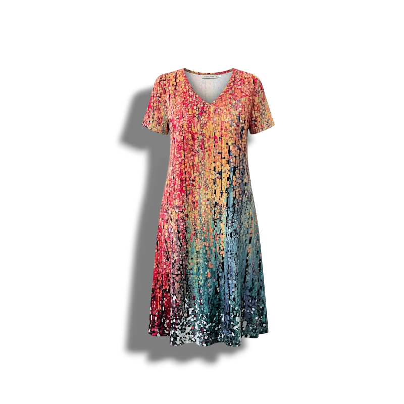 Verity - Elegant Women's Dress in Vibrant Red with Timeless Design