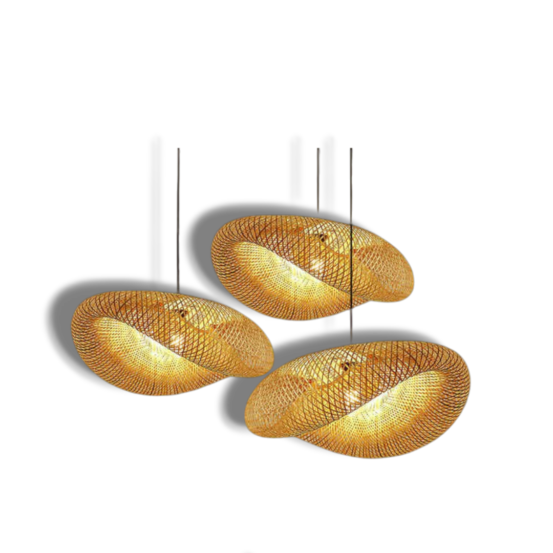 VibeGlo - Stylish Bamboo Hanging Lamp for Modern Interiors