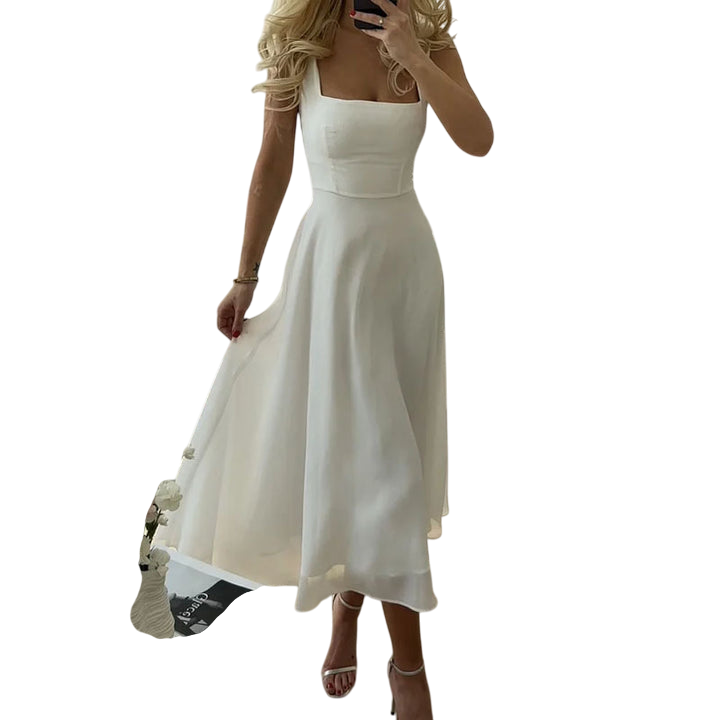 Arantxa- Elegant Sleeveless Solid Color Dress for Women