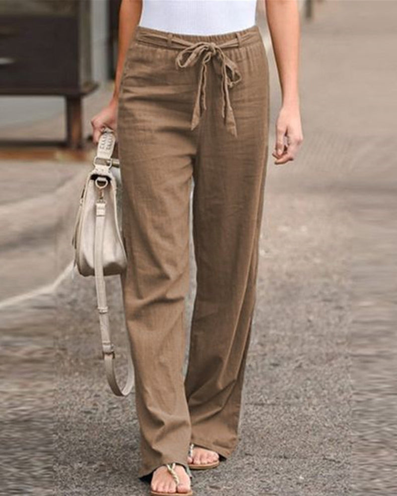 Dell - Comfortable Women's Trousers with Elastic Waistband