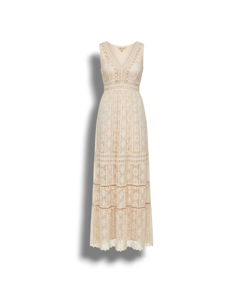 Honora - Romantic Boho Lace Dress with Flowing Silhouette