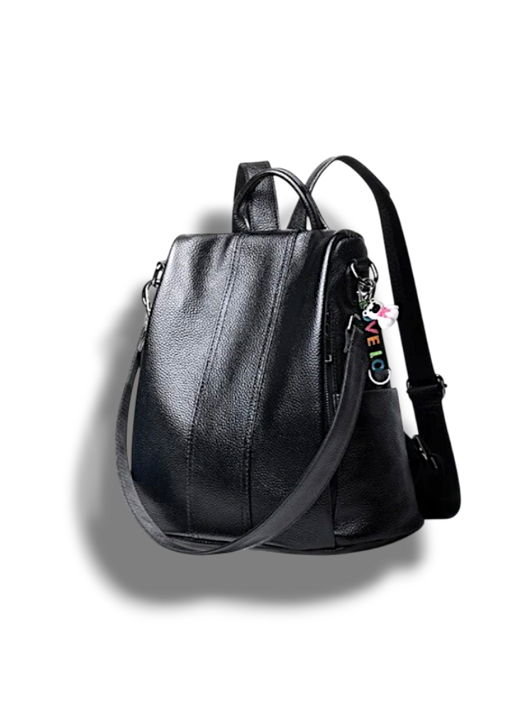 Harlow - Stylish Anti-theft Leather Backpack for Safe Travel