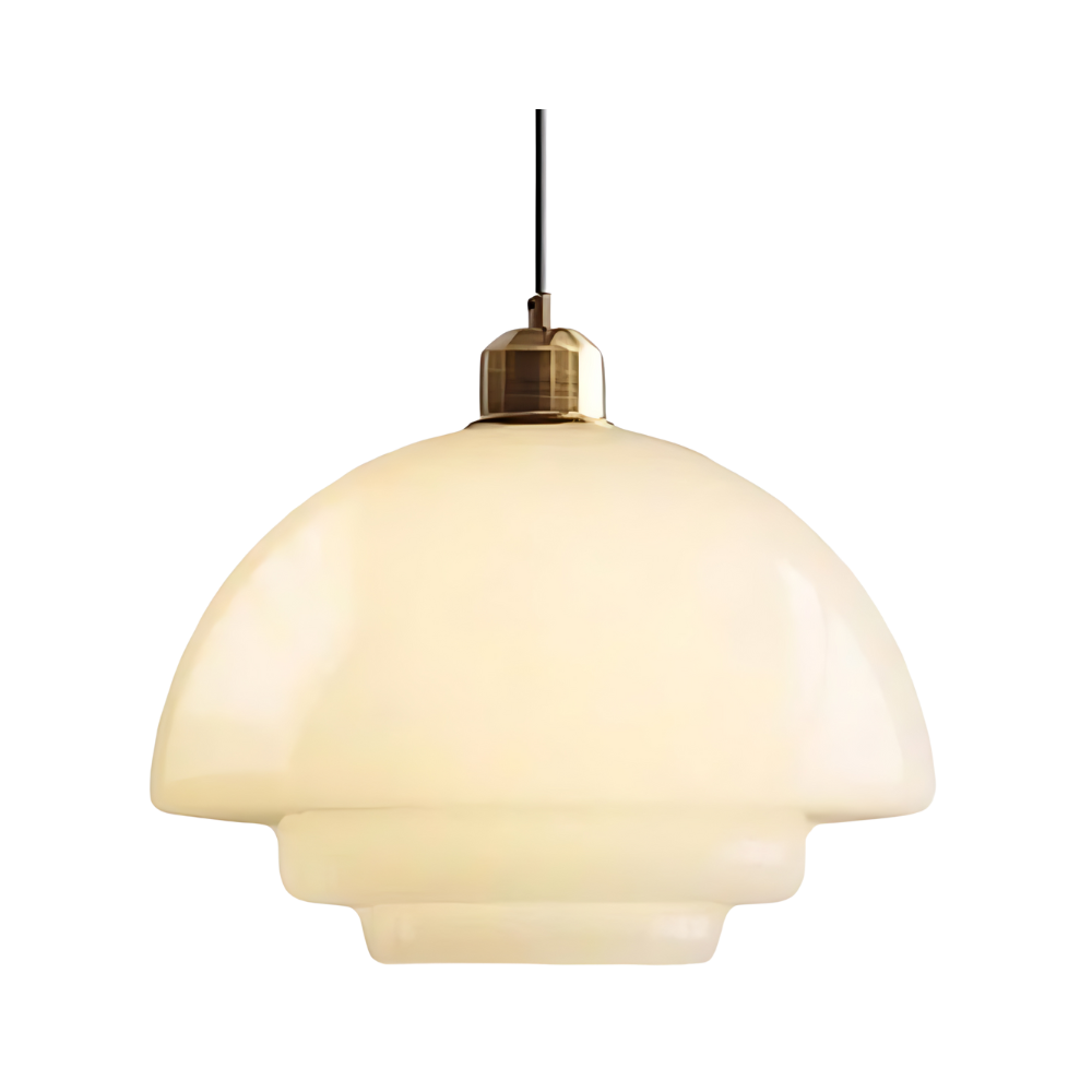 Flamora - Art Deco Pearl Pendant Lamp With Soft Ambient Glow