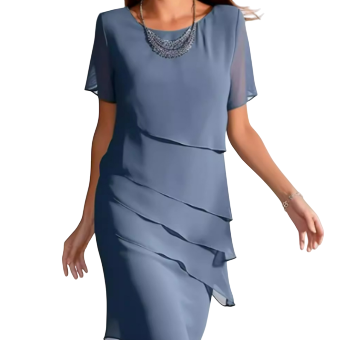 Nessa - Elegant Women's Dress with Layered Design and Comfortable Fit