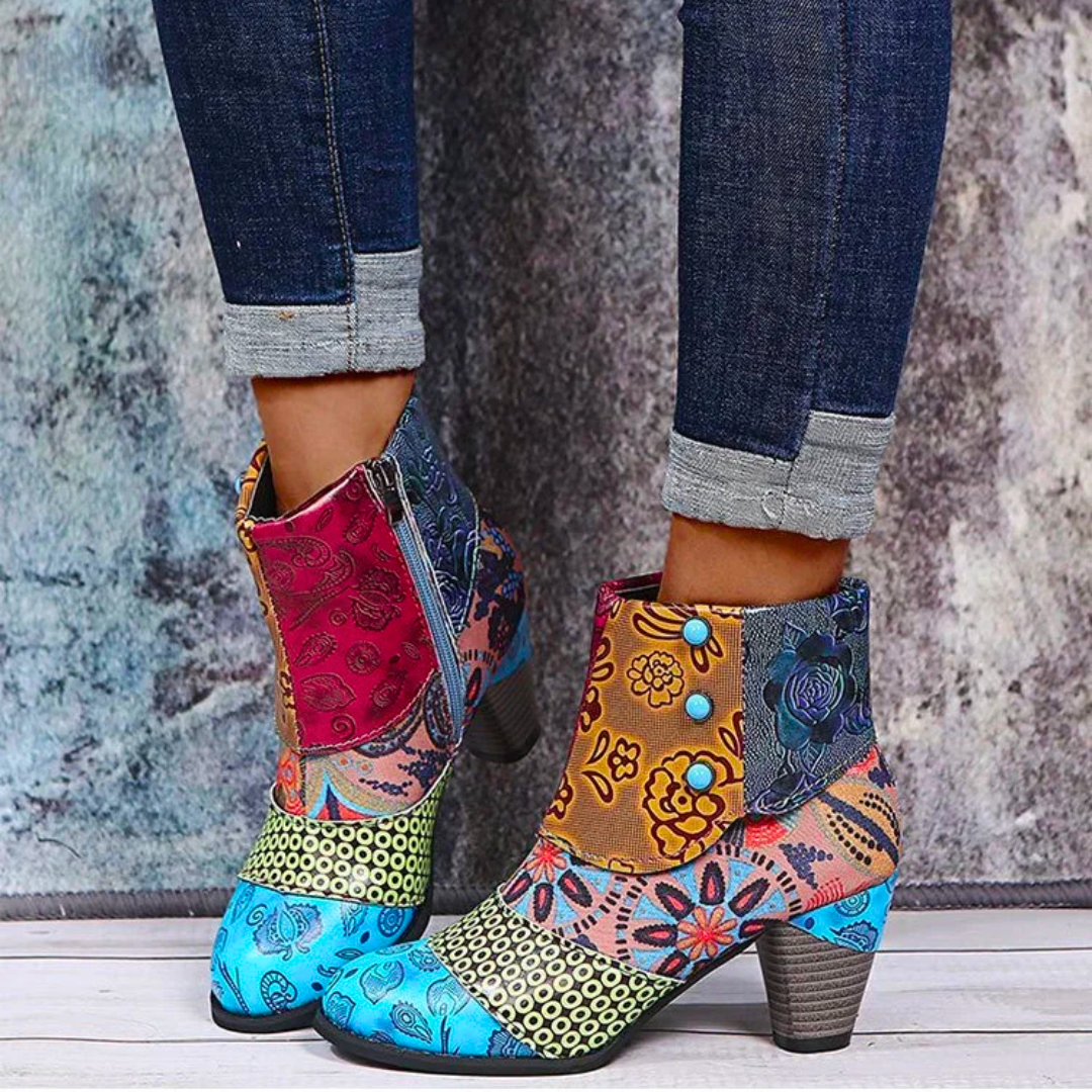Darleen - Stylish Waterproof Retro Boots for Confident Rainy Days