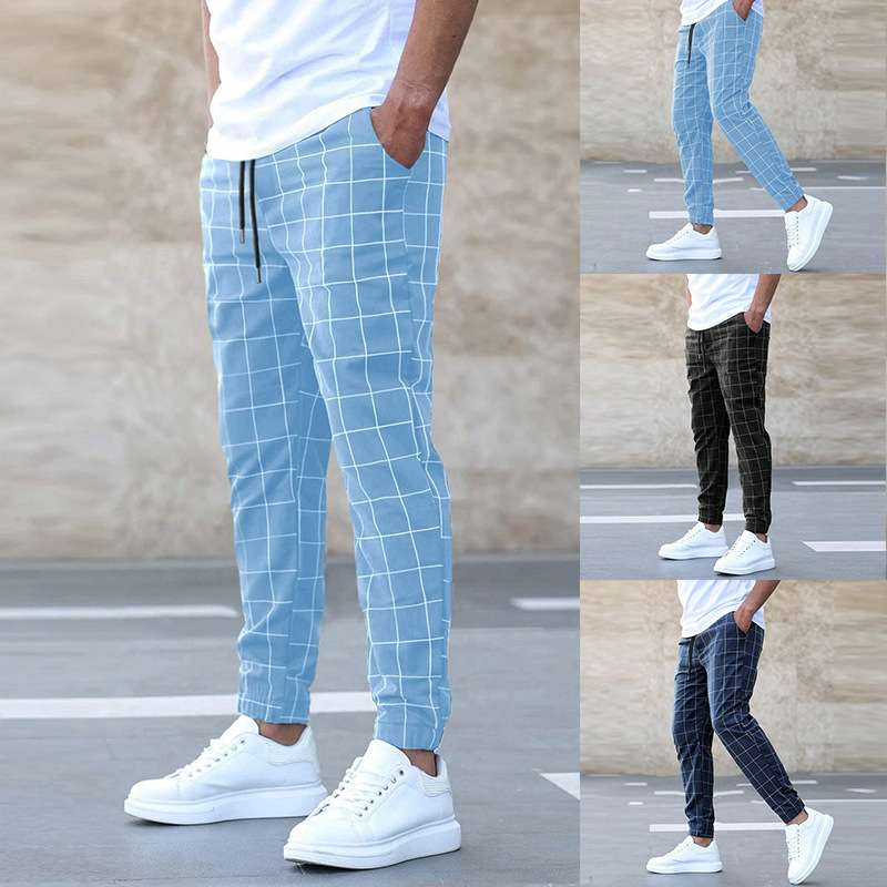 Eugene - Comfortable Men's Checkered Jogging Pants for Everyday Style