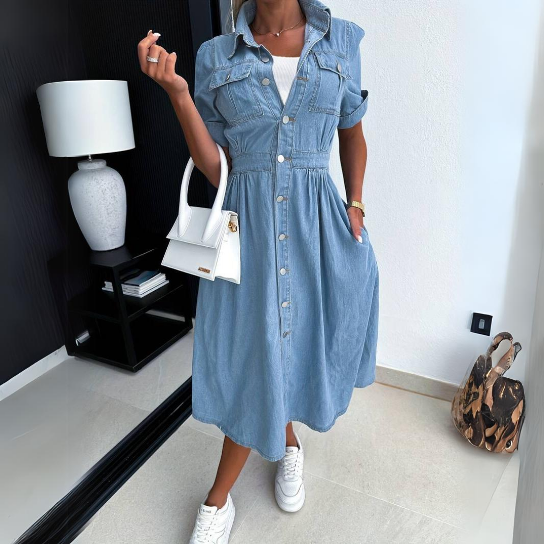 Quinnlyn - Chic Denim Dress for Modern Elegance and Versatility