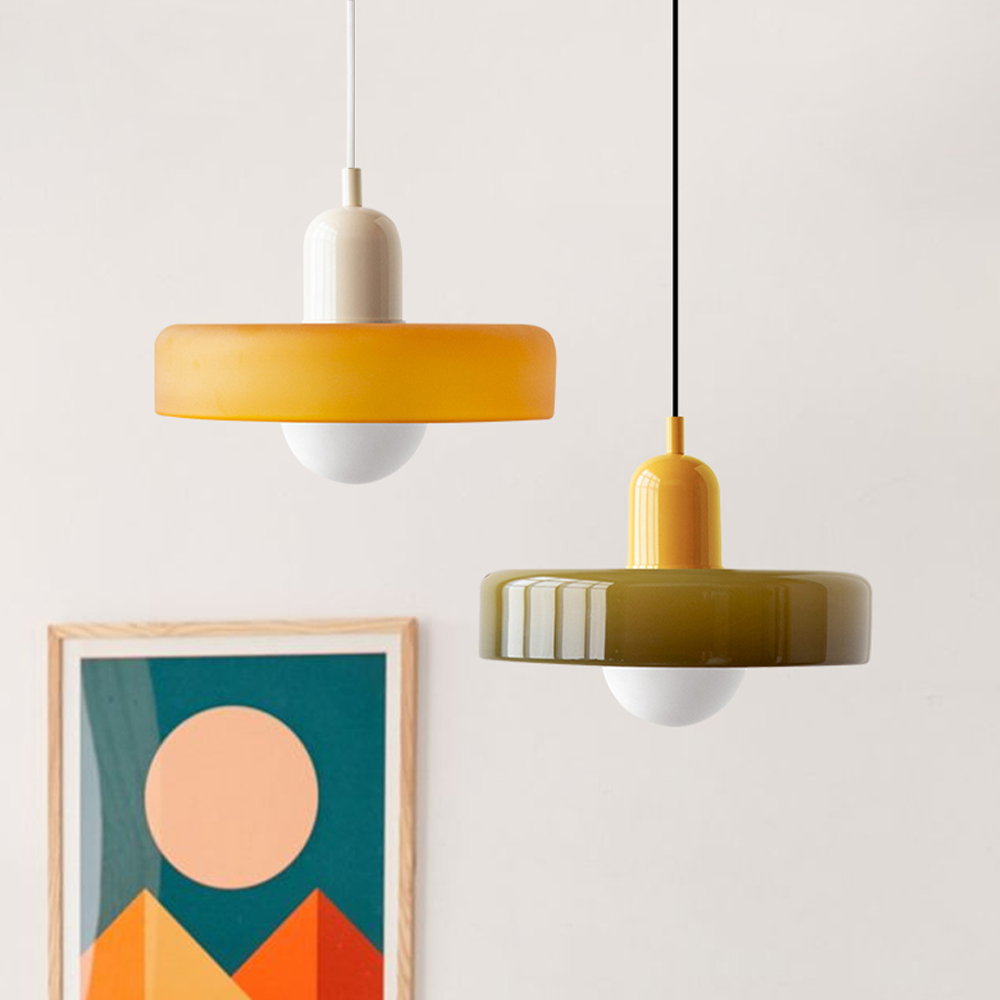 GleaMore - Bauhaus Pendant Light in Stylish Colored Glass