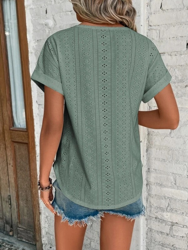 Charmaine - Stylish Summer Women's T-shirt with Elegant Detailing