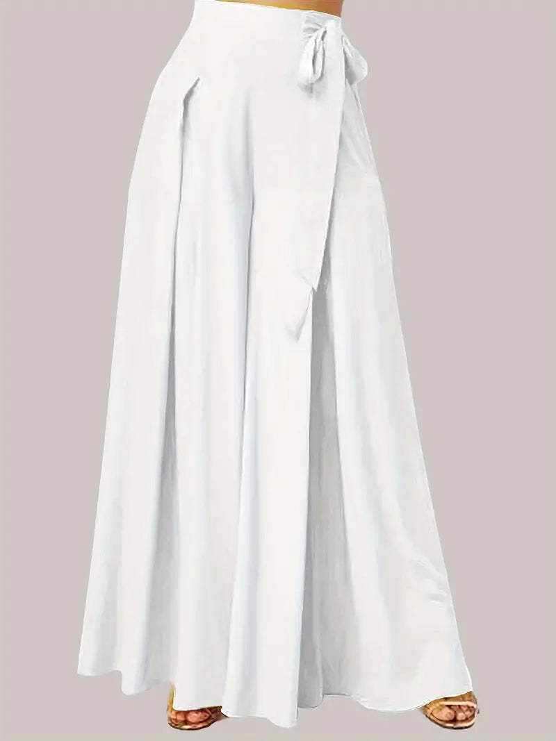 Elsinore - Trendy and Elegant Wide-leg Trousers with Adjustable Side Tie