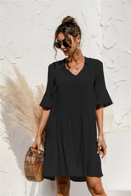 Isley - Vibrant Summer Floral Dress for Women with Breezy Elegance