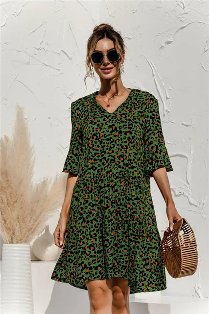 Isley - Vibrant Summer Floral Dress for Women with Breezy Elegance