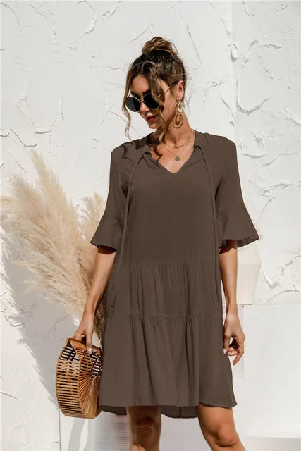 Isley - Vibrant Summer Floral Dress for Women with Breezy Elegance