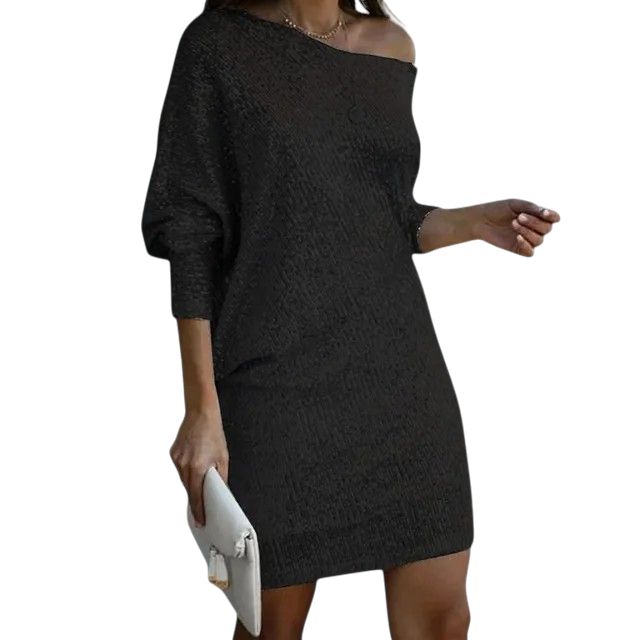 Anna - Shiny One-Shoulder Mini Dress for Stunning Occasions