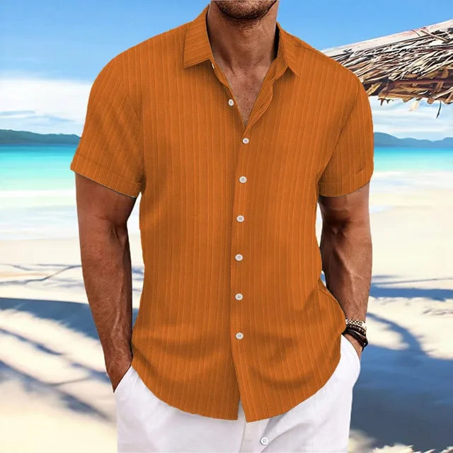 Curtis - Comfortable Men’s Shirt with Jacquard Pattern and Breathable Fabric