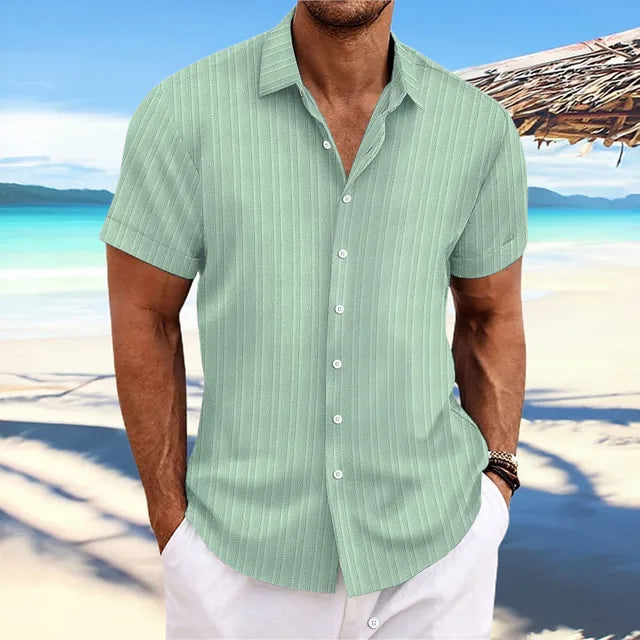 Curtis - Comfortable Men’s Shirt with Jacquard Pattern and Breathable Fabric