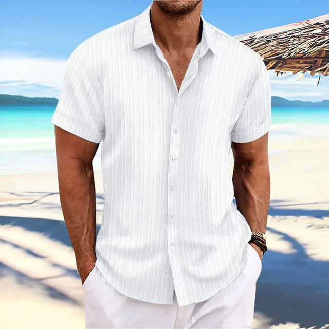 Curtis - Comfortable Men’s Shirt with Jacquard Pattern and Breathable Fabric