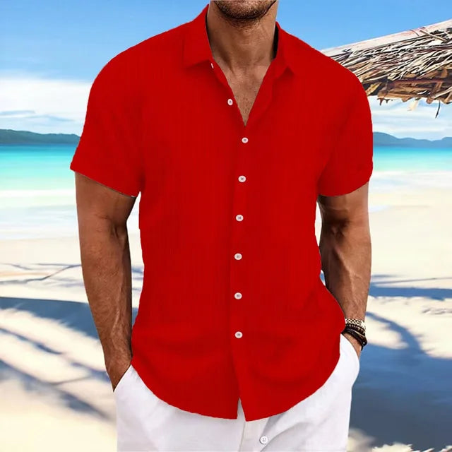 Curtis - Comfortable Men’s Shirt with Jacquard Pattern and Breathable Fabric