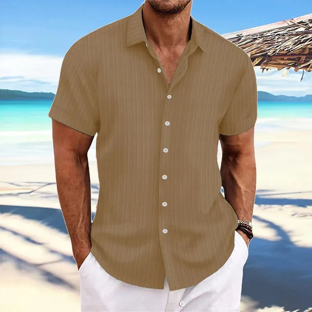 Curtis - Comfortable Men’s Shirt with Jacquard Pattern and Breathable Fabric