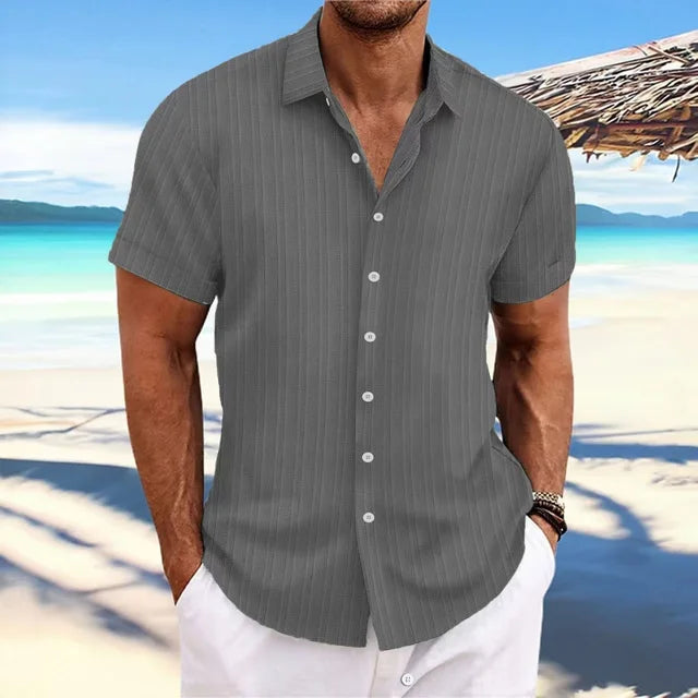 Curtis - Comfortable Men’s Shirt with Jacquard Pattern and Breathable Fabric