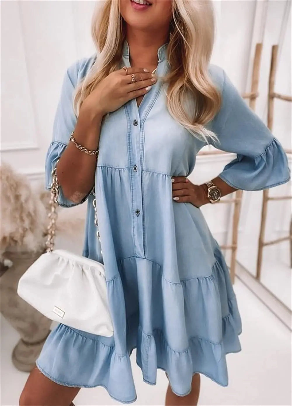 Noelle - Casual Women's Denim Dress for Summer Adventures