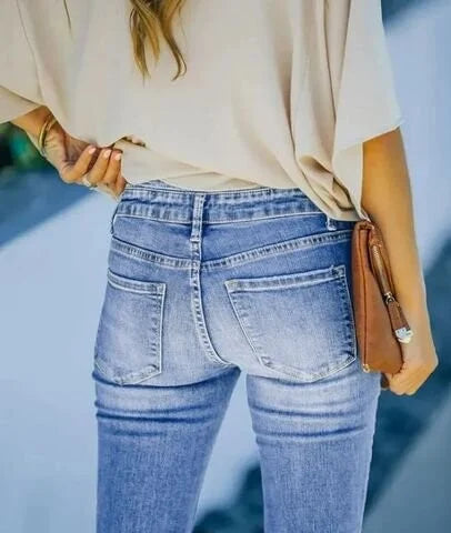 Maisey - High-waisted Bootcut Jeans with Tailored Fit and Stretch Fabric
