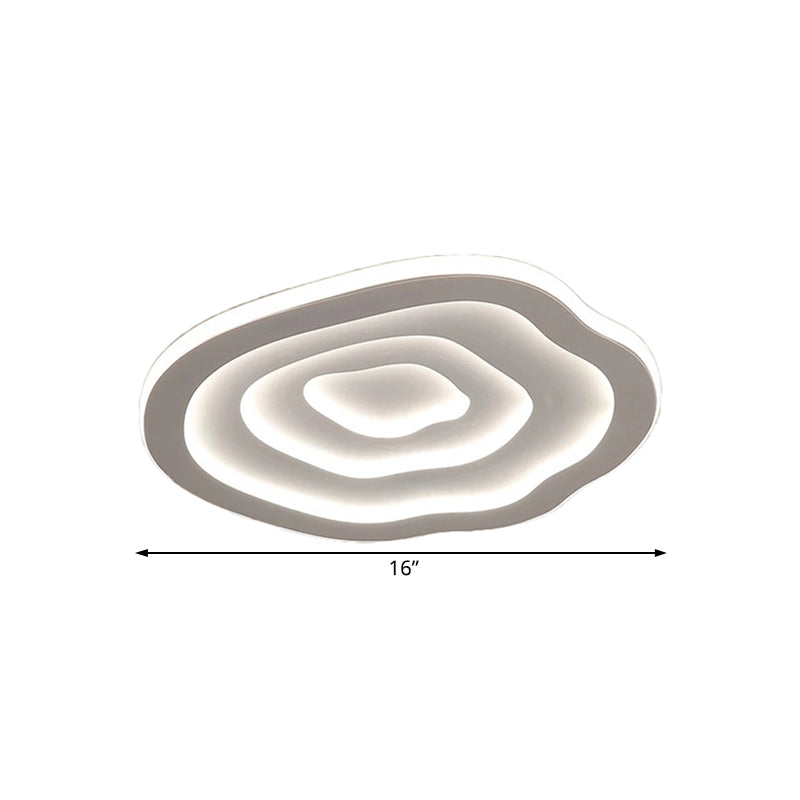 Wallure - Curved Acrylic Ceiling Light LED White Flush Mount Warm