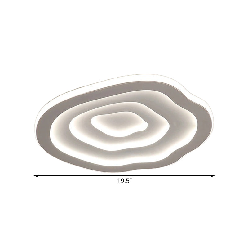 Wallure - Curved Acrylic Ceiling Light LED White Flush Mount Warm